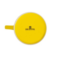 Чайная пара ICE CREAM, желтый с белым кантом, 200 мл, фарфор