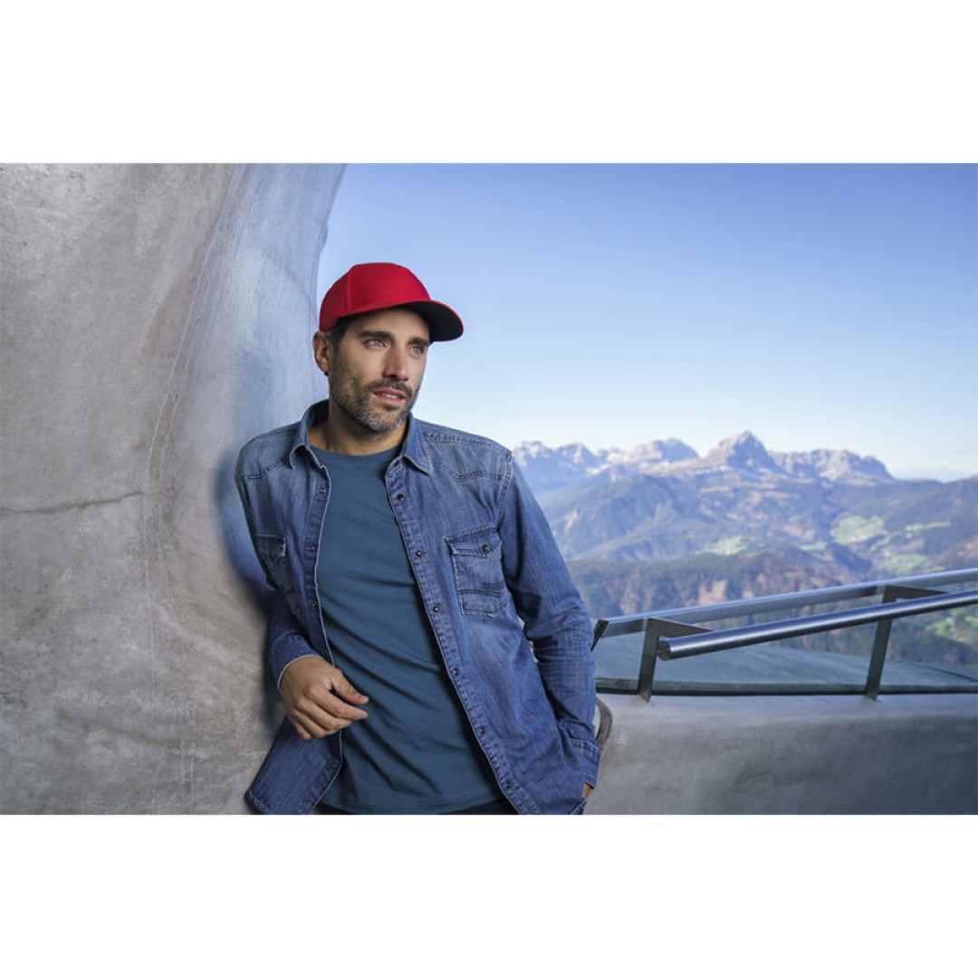 Бейсболка "RAY-S", 5 клиньев, застежка на липучке, белый, 100 % полиэстер, 166 г/м2