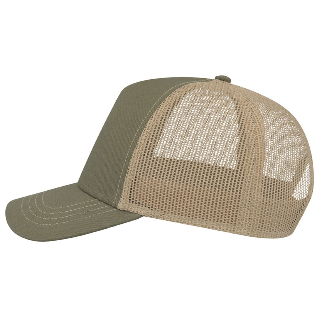 Бейсболка "RAPPER CANVAS-S", 5 клиньев, оливковый/хаки, пластиковая.застёж, 100% полиэстер, 270 г/м2