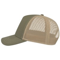 Бейсболка "RAPPER CANVAS-S", 5 клиньев, оливковый/хаки, пластиковая.застёж, 100% полиэстер, 270 г/м2