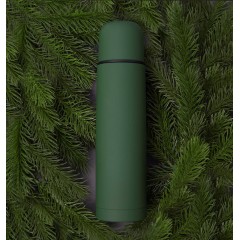 Термос SOFT, 500 мл, зеленый, нержавеющая сталь с прорезиненным покрытием