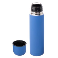 Термос SOFT, 500 мл, синий, нержавеющая сталь с прорезиненным покрытием