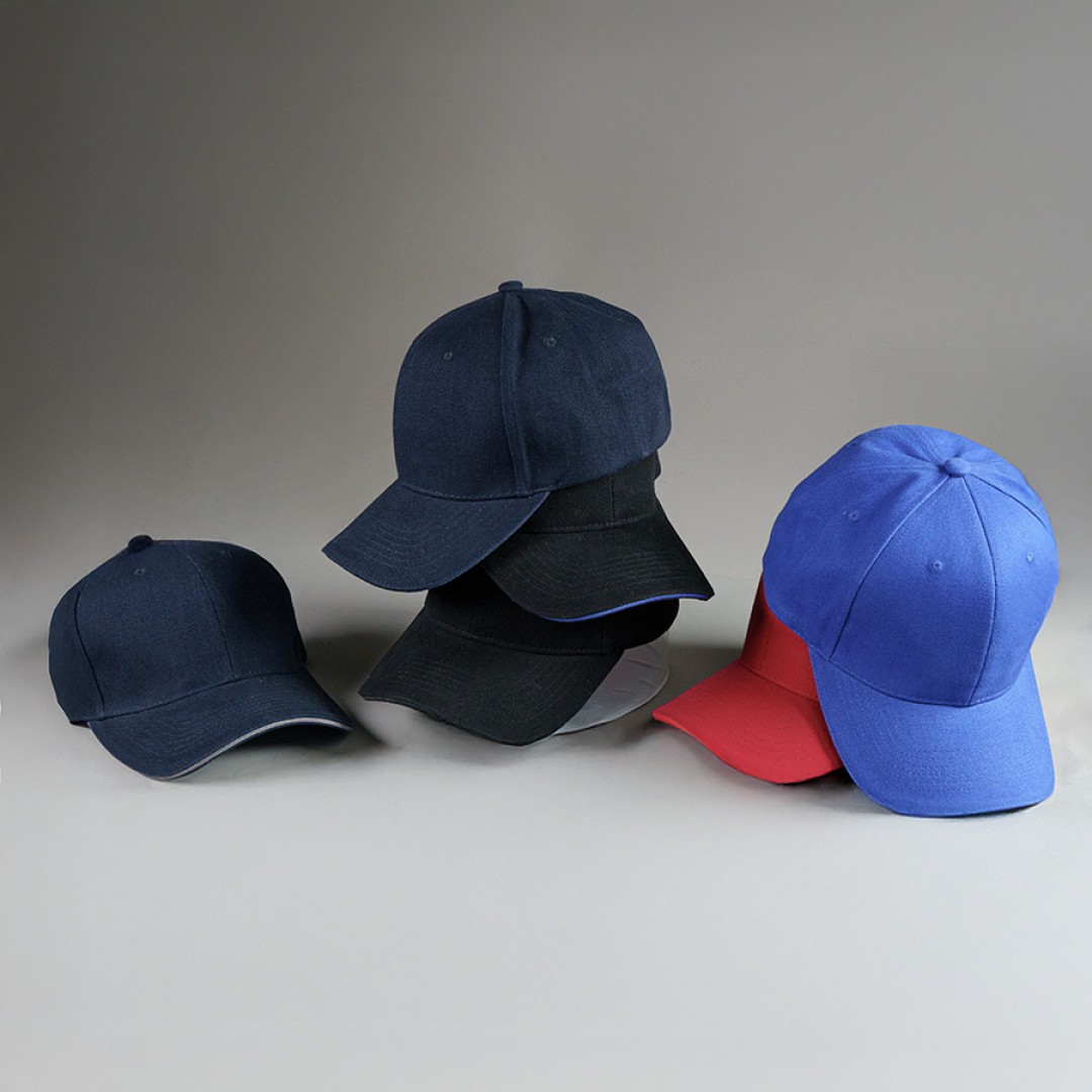 Бейсболка "Smart Sandwich", 6 клиньев, металлическая застежка, бел.-бел, 100% хлопок, 370 г/м2