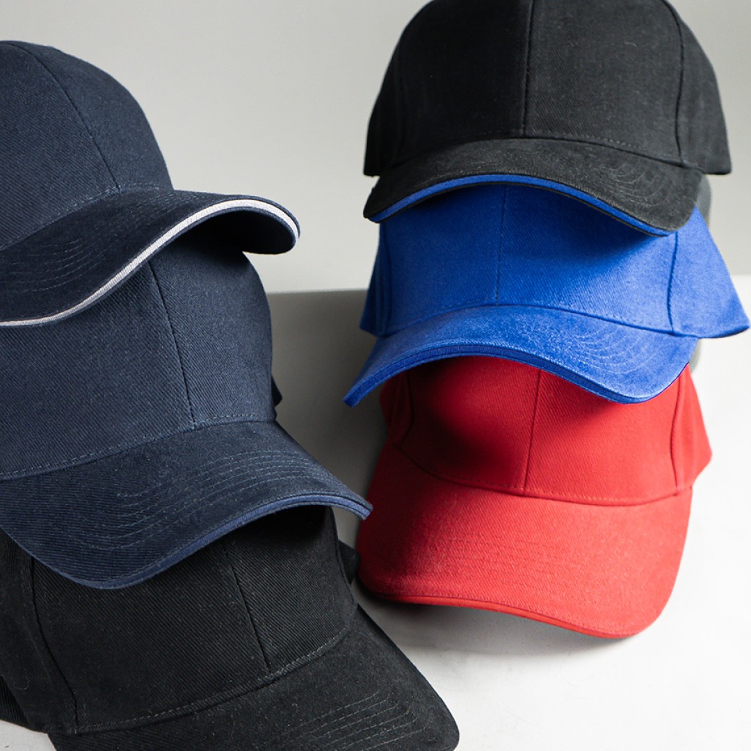 Бейсболка "Smart Sandwich", 6 клиньев, металлическая застежка, бел.-бел, 100% хлопок, 370 г/м2