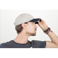 Бейсболка "LIBERTY SANDWICH",6 клиньев,сэндвич, металл. застежка, белый,100% хлопок,250 г/м2