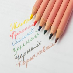 Цветные карандаши мини TINY,6 цветов, дерево, картон