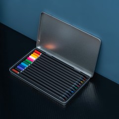 Цветные карандаши PROFESSIONAL, 12 цветов,  в металлической коробке, дерево