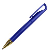 Ручка шариковая GLOSSY GOLD, синий металлик/золотой, пластик, металл