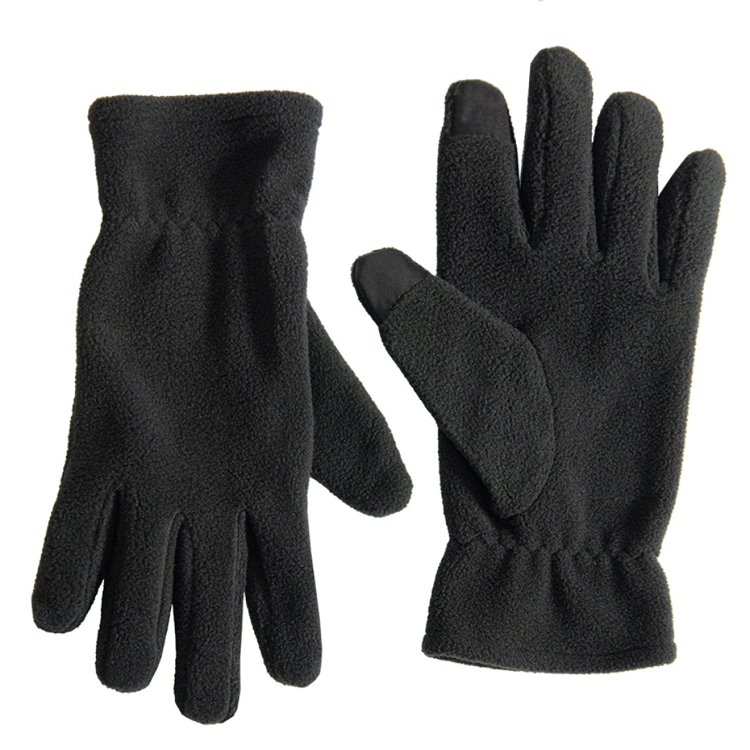 Перчатки флисовые сенсорные TRAIL, темно-серый, S/M, 100% полиэстер, 220 г/м2