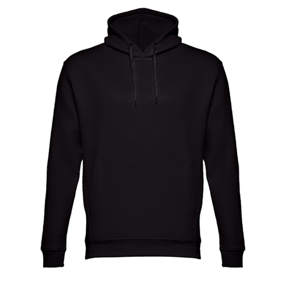 Толстовка мужская с капюшоном PHOENIX, черный, 2XL, 50% хлопок, 50 полиэстер, плотность 320 г/м2