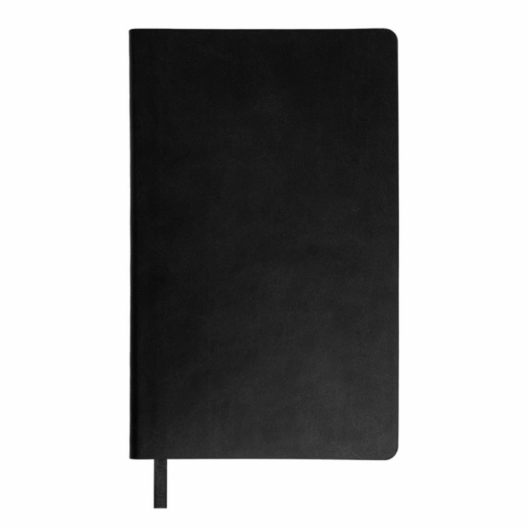 Бизнес-блокнот FUNKY, 130*210 мм, черный, серый форзац, мягкая обложка, в линейку