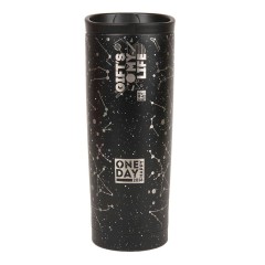 Термокружка вакуумная SPACE,  450 мл, черный, металл/пластик