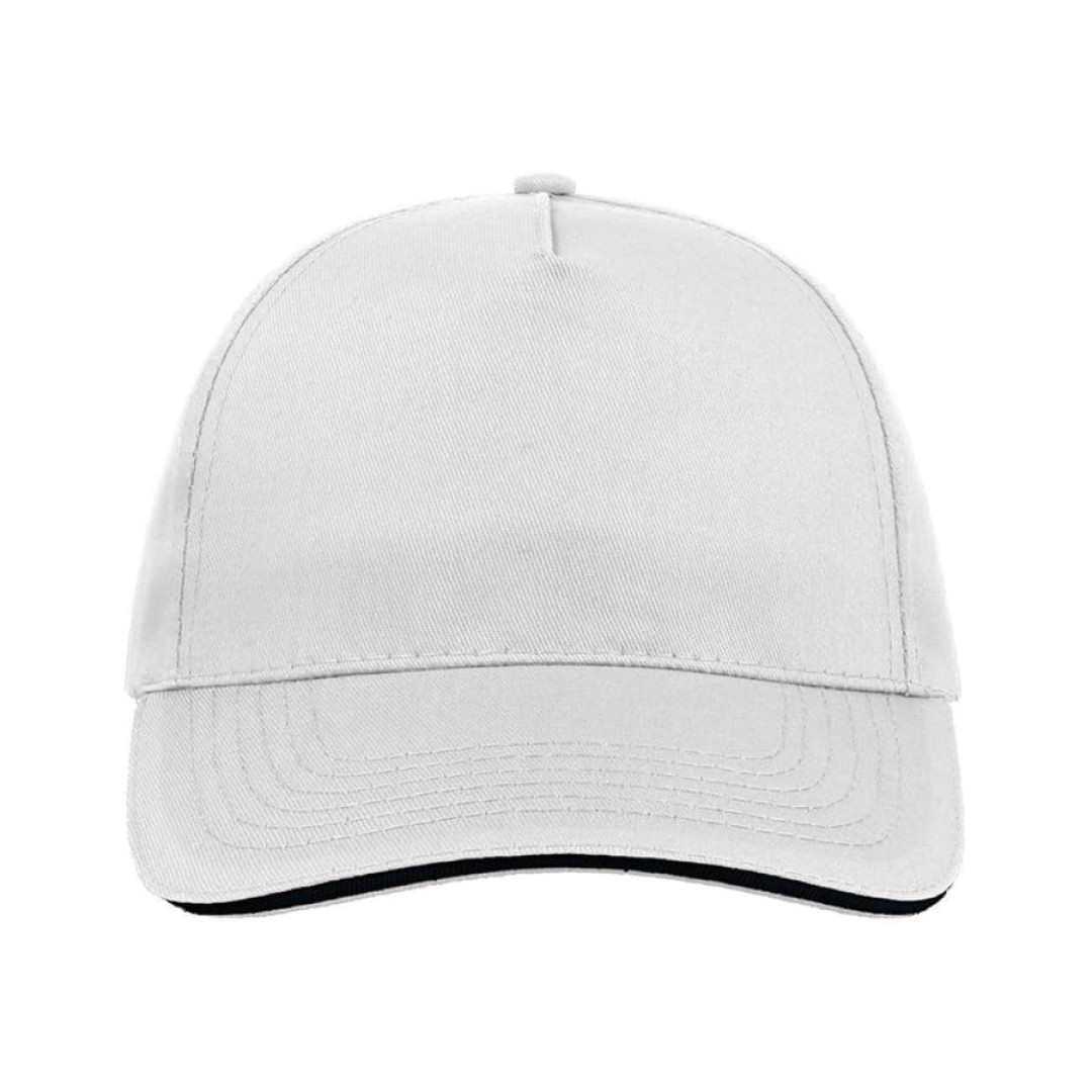 Бейсболка "START FIVE SANDWICH", 5 клиньев, застежка на липучке, белый, 100% хлопок, 160 г/м2