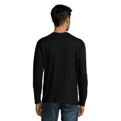 Футболка мужская с длинным рукавом MONARCH, глубокий черный, M, 100% хлопок, 150 г/м2