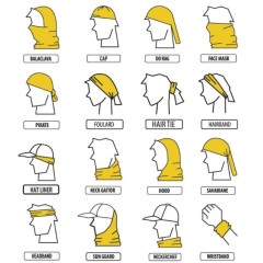 Шарф-бандана HAPPY TUBE, универсальный размер, красный, полиэстер