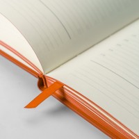 Ежедневник недатированный Solas, формат А5, с магнитом, оранжевый, кремовый блок в линейку