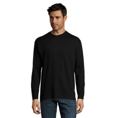 Футболка мужская с длинным рукавом MONARCH, глубокий черный, 2XL, 100% хлопок, 150 г/м2