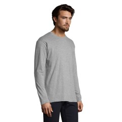 Футболка мужская с длинным рукавом MONARCH, серый меланж, 2XL, 85% хлопок, 15% вискоза, 150 г/м2