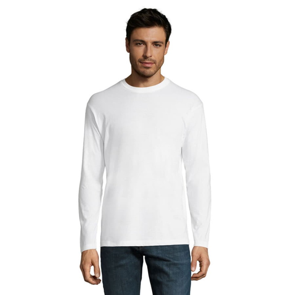 Футболка мужская с длинным рукавом MONARCH, белый, 2XL, 100% хлопок, 150 г/м2