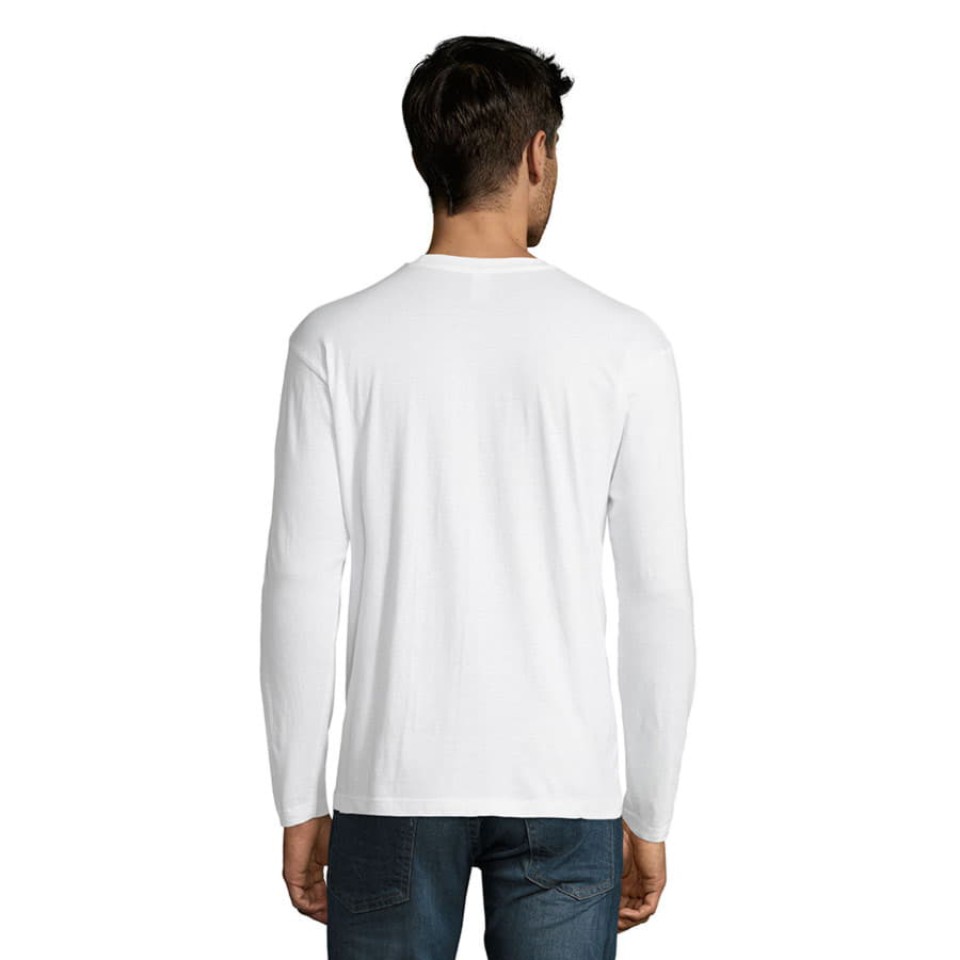 Футболка мужская с длинным рукавом MONARCH, белый, 2XL, 100% хлопок, 150 г/м2