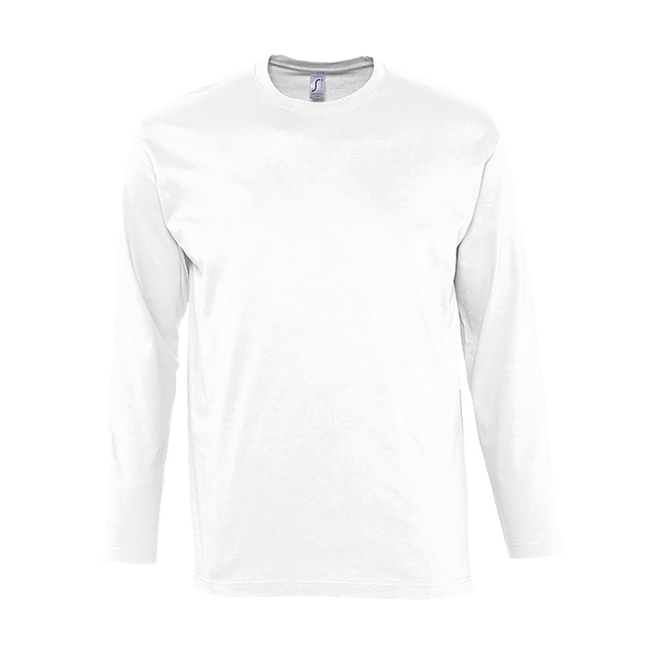 Футболка мужская с длинным рукавом MONARCH, белый, 2XL, 100% хлопок, 150 г/м2