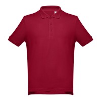 Рубашка-поло мужская ADAM, бордовый, 2XL, 100% хлопок, плотность 195 г/м2