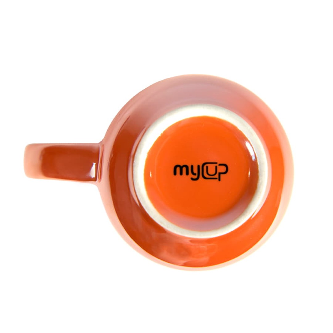 Кружка PERLA, оранжевый с белым, 350мл, фарфор