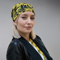 Образец снуд с  сублимационной печатью и жаккардовым логотипом CUSTOM MERCH 100% полиэстер, 32*25 см