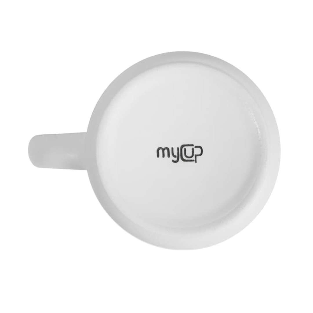 Кружка MATTI , белая матовая с синим кантом, 350 мл, фарфор