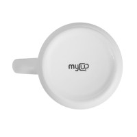 Кружка MATTI , белая матовая с синим кантом, 350 мл, фарфор