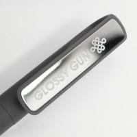 Ручка шариковая GLOSSY GUN с покрытием soft touch, черный/темно-серый, пластик, металл