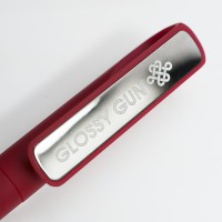 Ручка шариковая GLOSSY GUN с покрытием soft touch, красный/темно-серый, пластик, металл