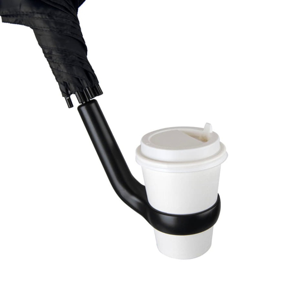 Зонт-трость LIVERPOOL с ручкой-держателем,полуавтомат, 100% полиэстер, пластик