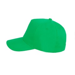 Бейсболка "Hit", 5 клиньев,  застежка на липучке, зеленый, 100% п/э, плотность 135 г/м2