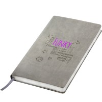 Ежедневник недатированный "FunkyPlan",130*210 мм,  серый/фиолетовый форзац,блок-линейка