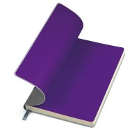 Ежедневник недатированный "FunkyPlan",130*210 мм,  серый/фиолетовый форзац,блок-линейка