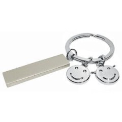 Брелок  "Мальчик и девочка", 8,1х1,15х0,35 см, металл