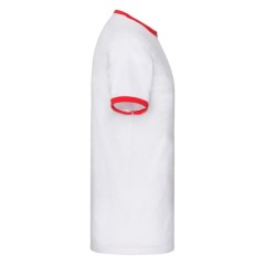 Футболка "Ringer T", белый с красным_S, 100% х/б, 160 г/м2