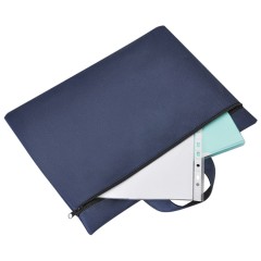 Сумка для документов "Paper", синий, 40х30 см,полиэстер, шелкография
