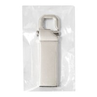 USB flash-карта CARABINE (8Гб), серебристая, 4,8х1,5х0,5 см, металл