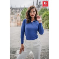 Рубашка-поло женская BERN WOMEN, д/р, фуксия, XL, 100% хлопок, плотность 210 г/м2