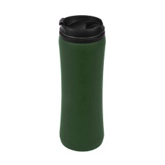 Набор подарочный COLD NIGHT: шарф и шапка, термокружка, темно-зеленый