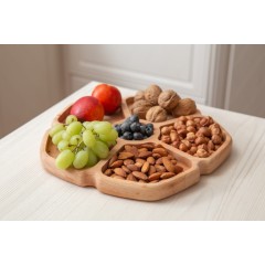 Менажница цветок, 23см, бук