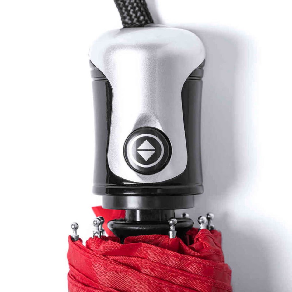 Зонт складной ALEXON, автомат, серый, 100% полиэстер 190T