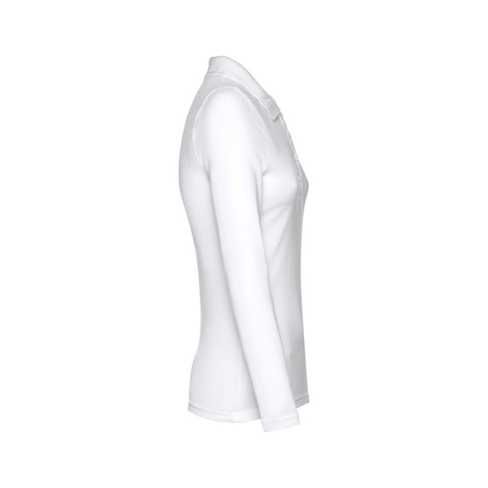 Рубашка-поло женская BERN WOMEN, д/р, белый, XL, 100% хлопок, плотность 210 г/м2