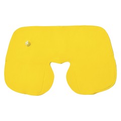 Подушка  надувная дорожная WAY  в футляре, желтый, 43,5х27,5 см, твил