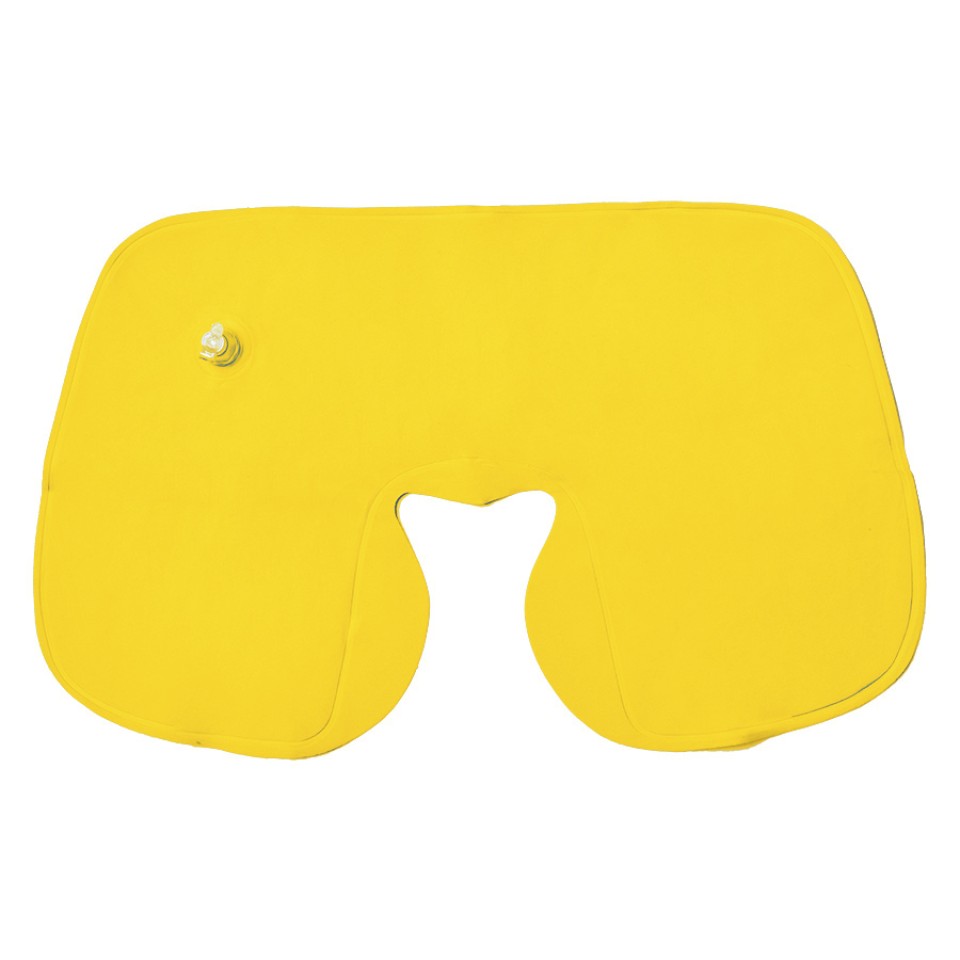 Подушка  надувная дорожная WAY  в футляре, желтый, 43,5х27,5 см, твил