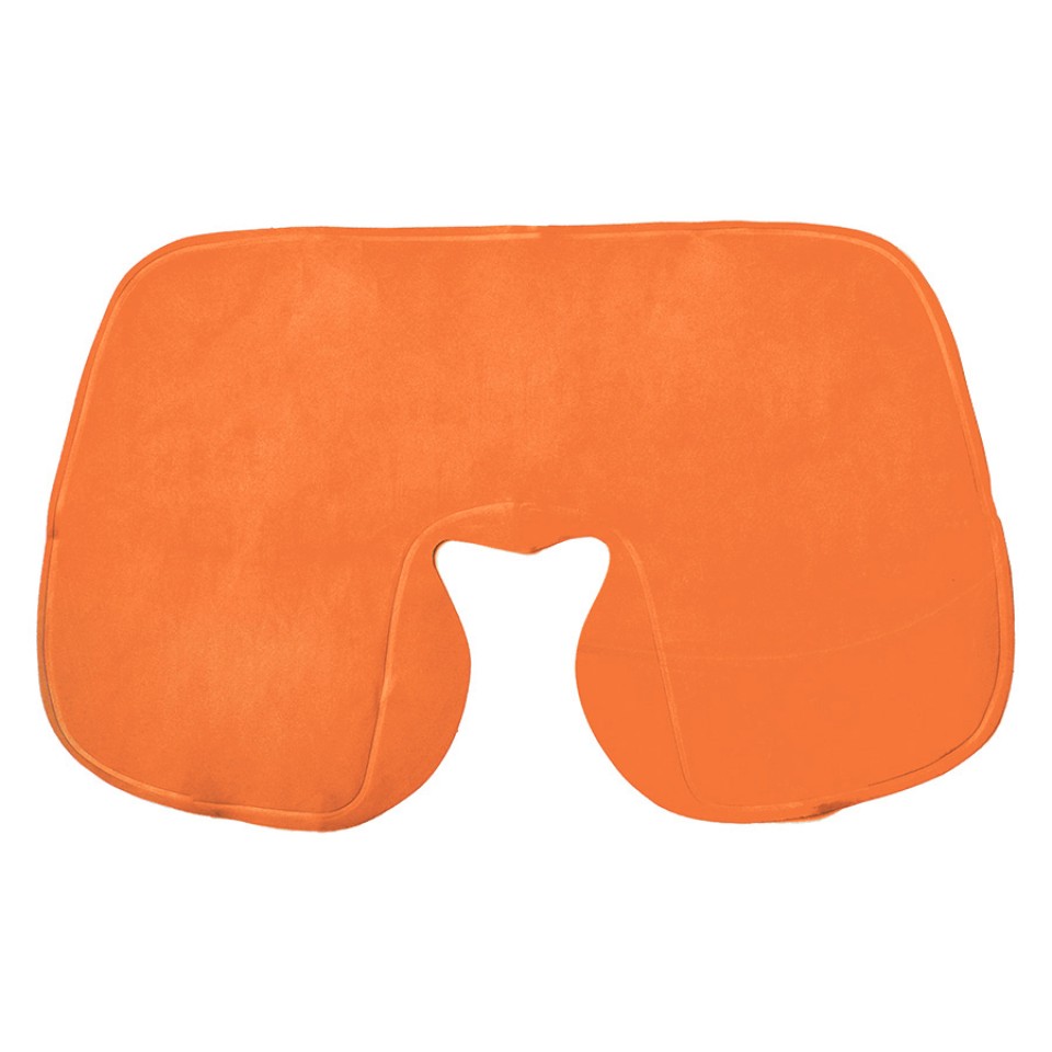 Подушка  надувная дорожная WAY в футляре, оранжевый, 43,5х27,5 см, твил