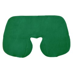 Подушка  надувная дорожная WAY в футляре, зеленый, 43,5х27,5 см, твил