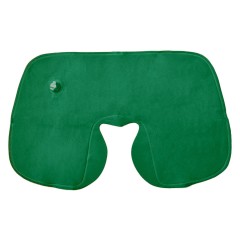 Подушка  надувная дорожная WAY в футляре, зеленый, 43,5х27,5 см, твил